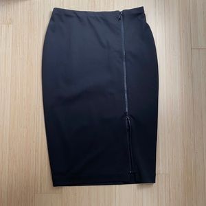 MaxMara SportMax Code Black Zipper Pencil Skirt